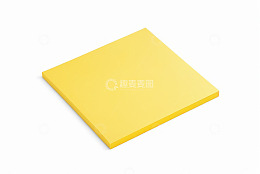 黄色方形物体白色背景展示