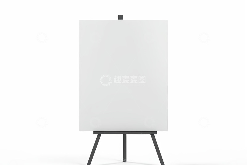 高清大图下载【趣麦麦图】白色画板置于三脚架上