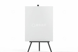 白色画板置于三脚架上