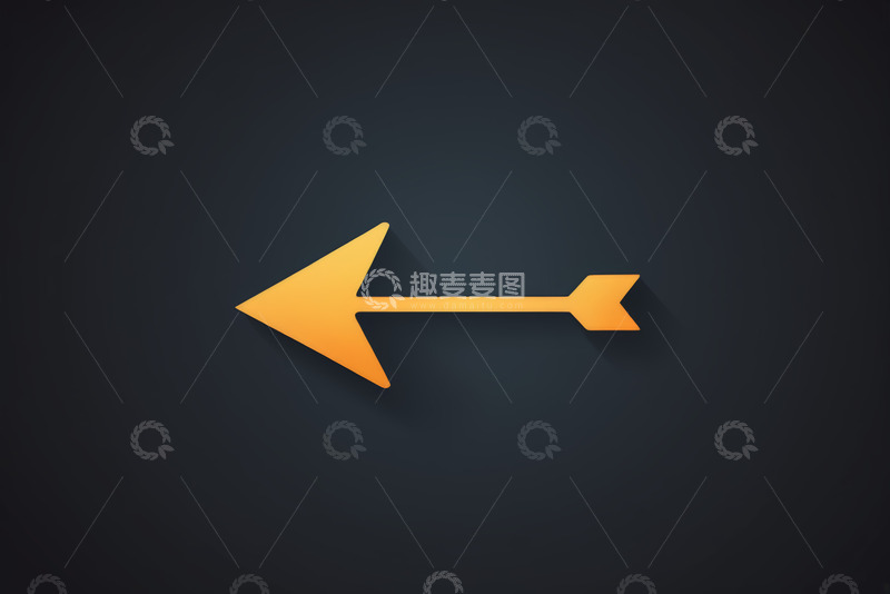 高清大图下载【趣麦麦图】黑色背景黄色箭头设计素材