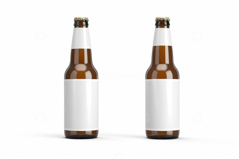 高清大图下载【趣麦麦图】两瓶棕色啤酒瓶展示