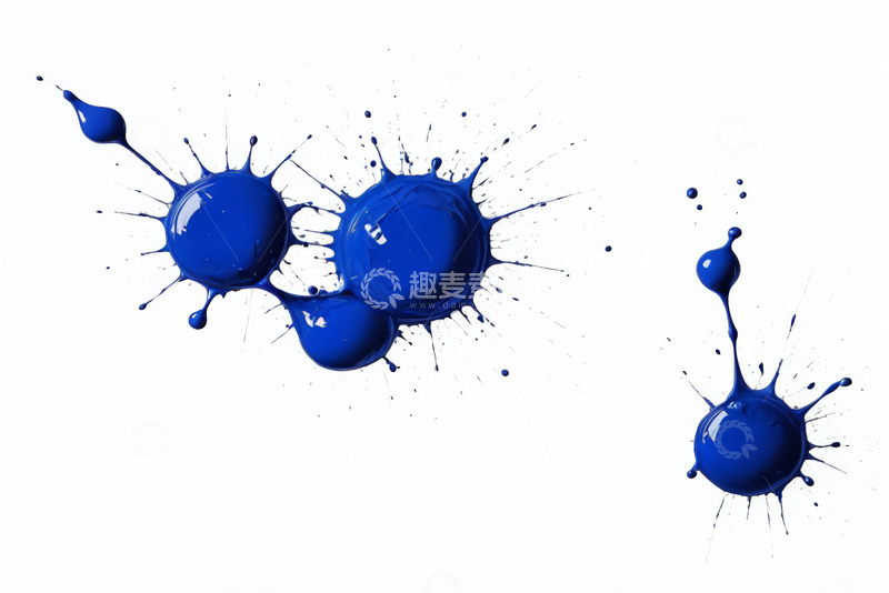 高清大图下载【趣麦麦图】蓝色油漆飞溅效果