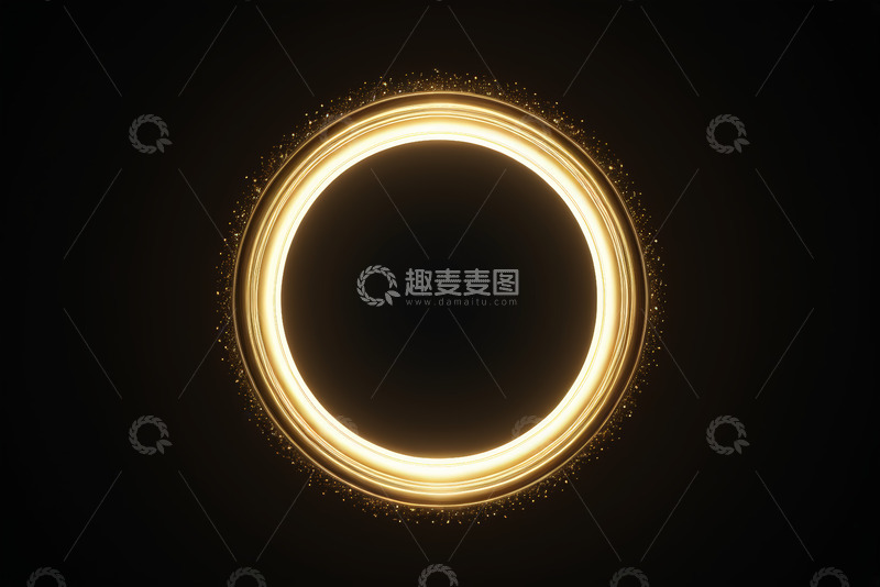 高清大图下载【趣麦麦图】发光抽象植物形状光影素材