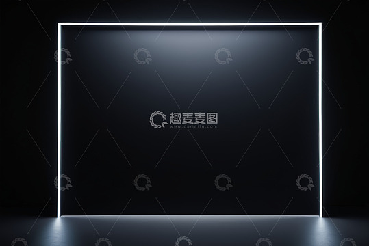 黑色背景金色发光圆环