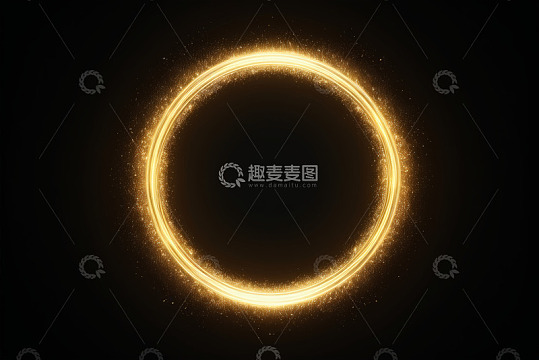 金色发光圆环背景素材