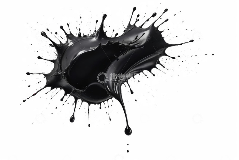 高清大图下载【趣麦麦图】黑色液体飞溅素材