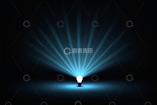 黑色背景蓝色发光弧线