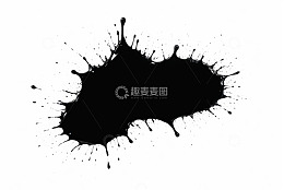 黑色油漆飞溅素材