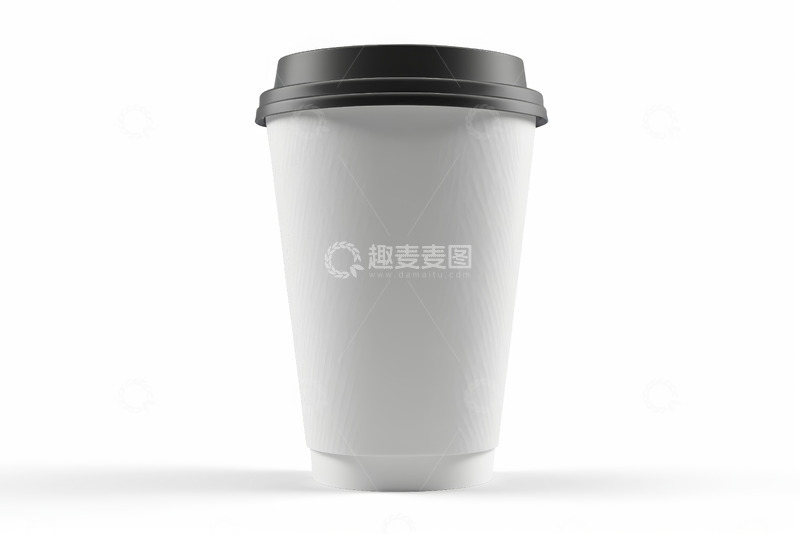 高清大图下载【趣麦麦图】白色纸杯带黑色杯盖