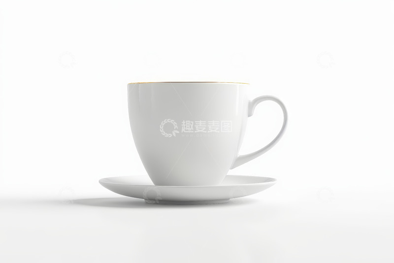 高清大图下载【趣麦麦图】白色马克杯与托盘静物素材