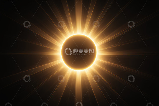 金色光芒放射背景素材