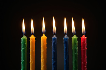 黑色背景上的发光环形图案