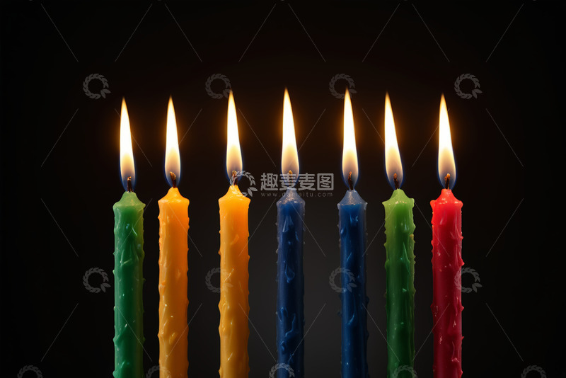 高清大图下载【趣麦麦图】黑色背景上的发光环形图案