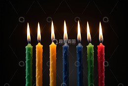 黑色背景上的发光环形图案