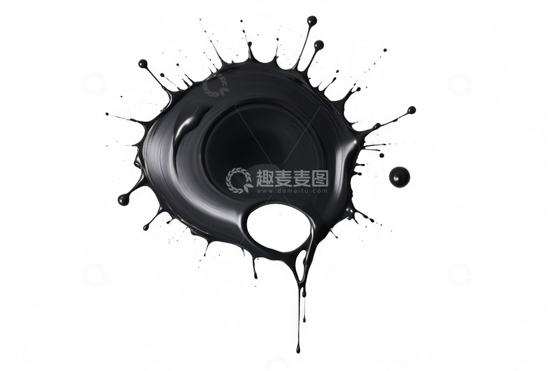 高清大图下载【趣麦麦图】黑色液体飞溅特写