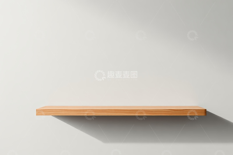 高清大图下载【趣麦麦图】空白木质置物架