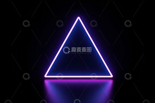 发光三角形霓虹灯光效