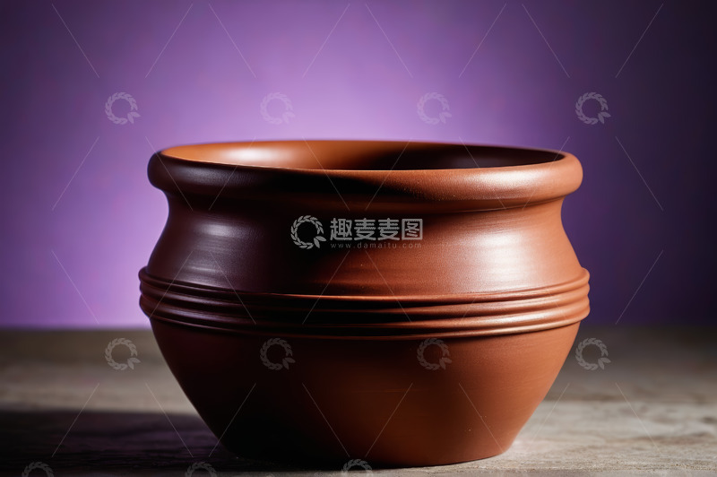 高清大图下载【趣麦麦图】棕色陶罐特写