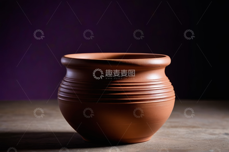 高清大图下载【趣麦麦图】棕色陶罐特写
