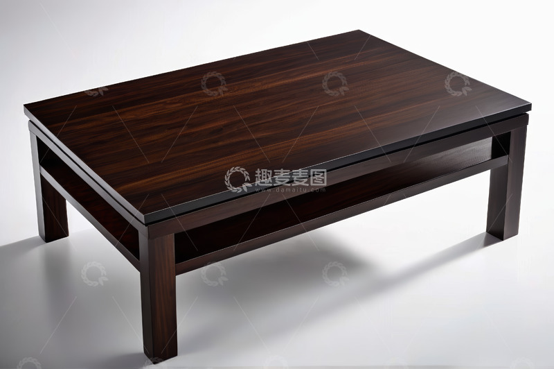 高清大图下载【趣麦麦图】现代深色木质茶几素材
