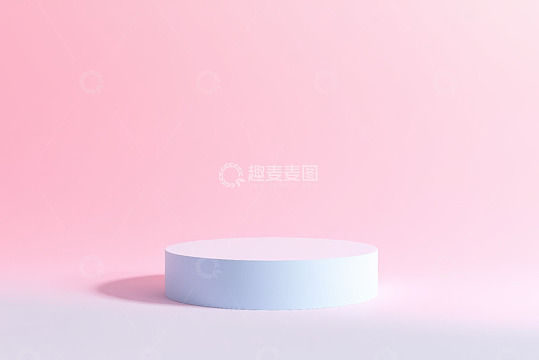 粉色背景圆形展示台