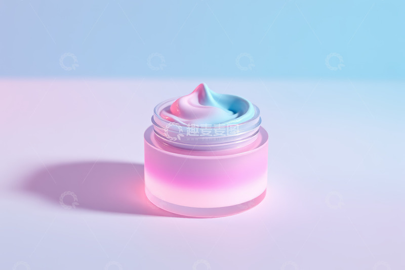 高清大图下载【趣麦麦图】渐变色调化妆品膏体展示