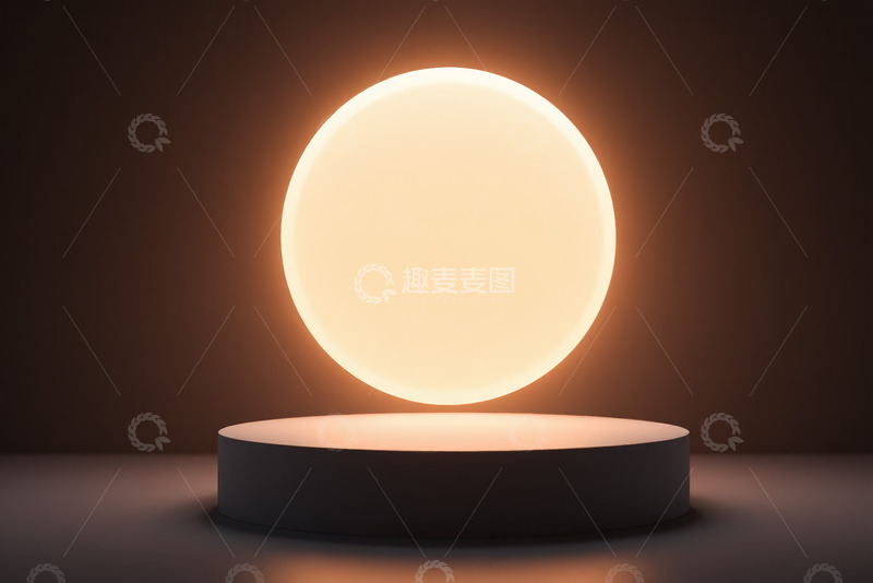 高清大图下载【趣麦麦图】圆形发光台展示背景