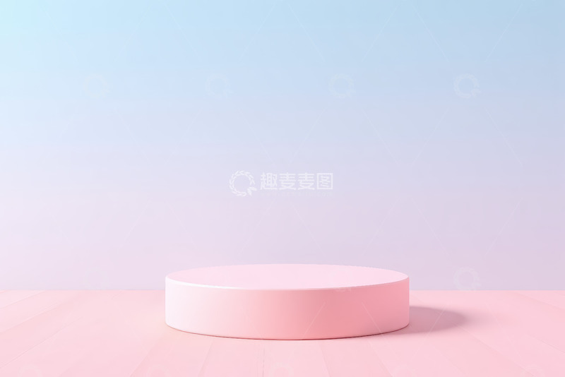 高清大图下载【趣麦麦图】粉色圆形展示台现代背景