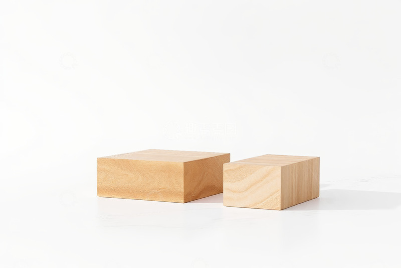 高清大图下载【趣麦麦图】两个木质立方体展示素材