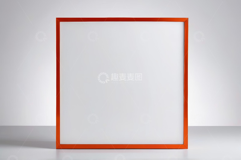 高清大图下载【趣麦麦图】红色边框白色画框展示