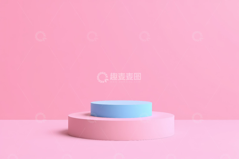 高清大图下载【趣麦麦图】粉色背景圆形展示台