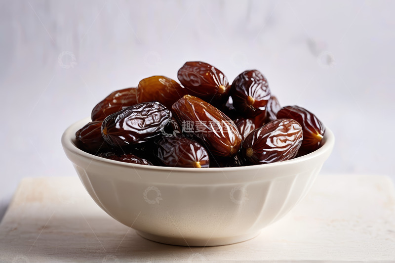 高清大图下载【趣麦麦图】碗中摆放的新鲜椰枣