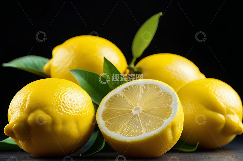 高清大图下载【趣麦麦图】新鲜柠檬特写