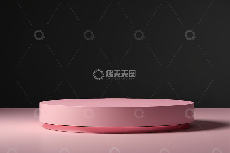 高清大图下载【趣麦麦图】粉色圆形产品展示台