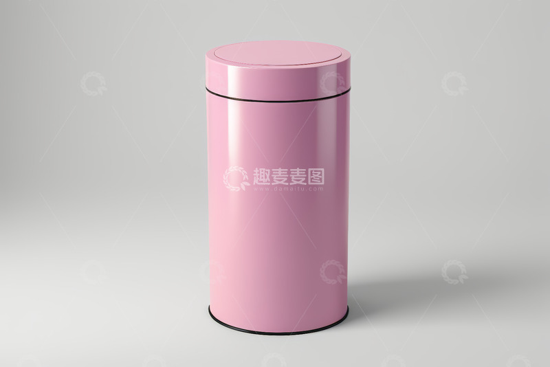 高清大图下载【趣麦麦图】粉色圆柱形容器设计图