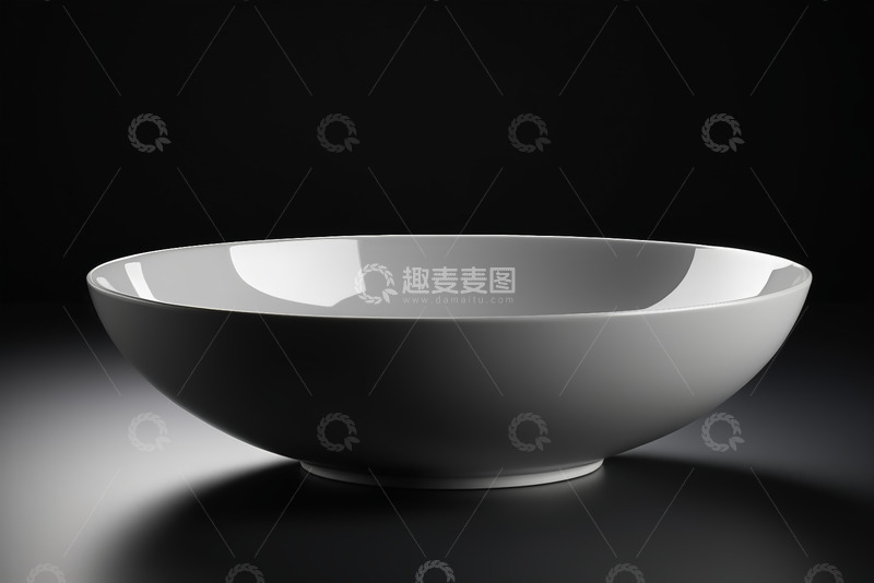 高清大图下载【趣麦麦图】白色陶瓷碗特写