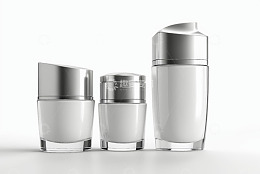 简约风格化妆品瓶展示