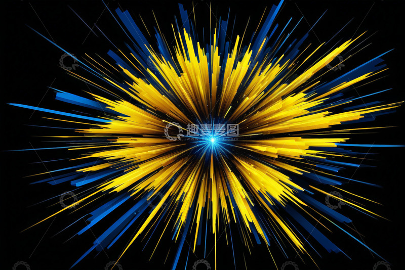 高清大图下载【趣麦麦图】抽象光效能量爆炸背景素材