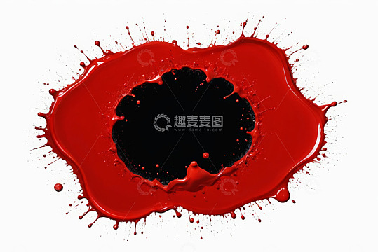 红色油漆飞溅效果