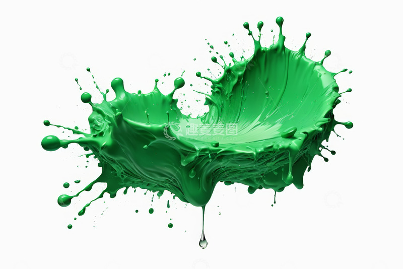 高清大图下载【趣麦麦图】绿色液体飞溅素材