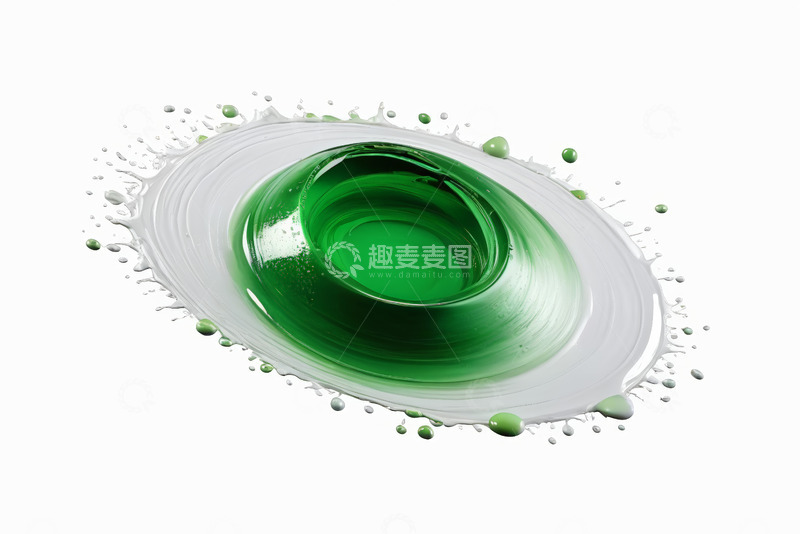 高清大图下载【趣麦麦图】绿色液体飞溅素材