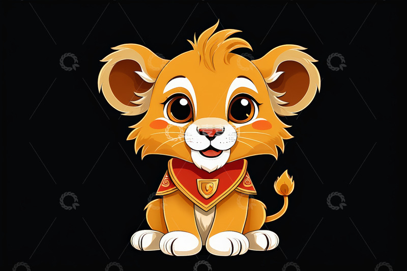 高清大图下载【趣麦麦图】可爱卡通小狮子形象