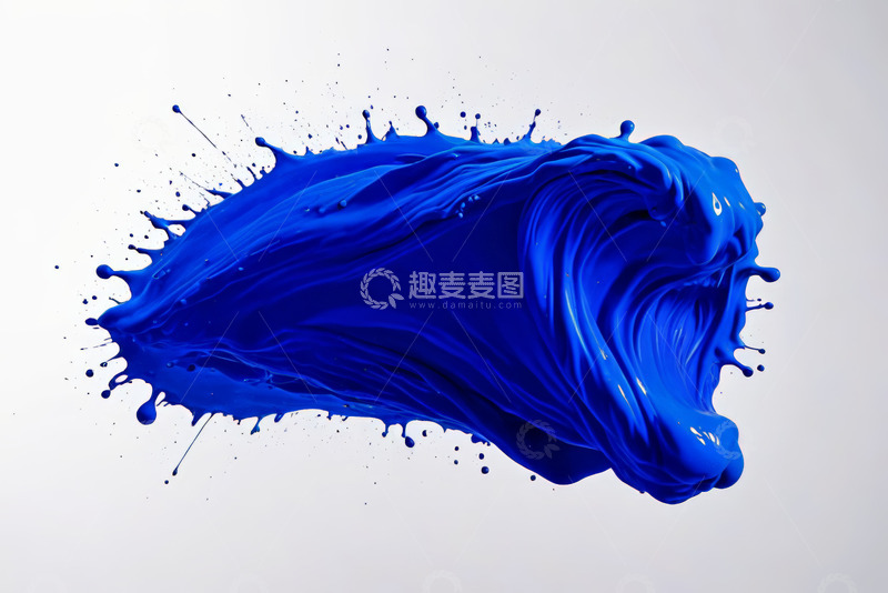 高清大图下载【趣麦麦图】蓝色油漆飞溅画面