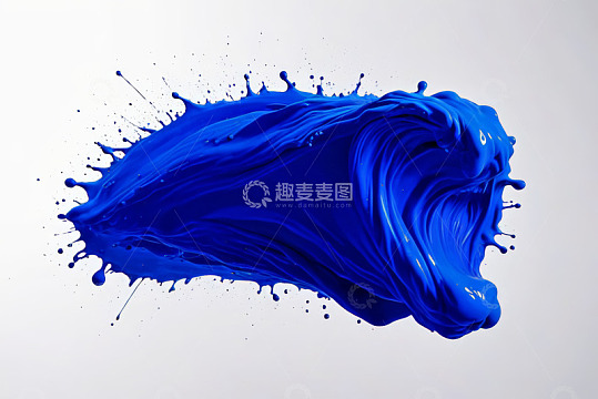 蓝色油漆飞溅画面