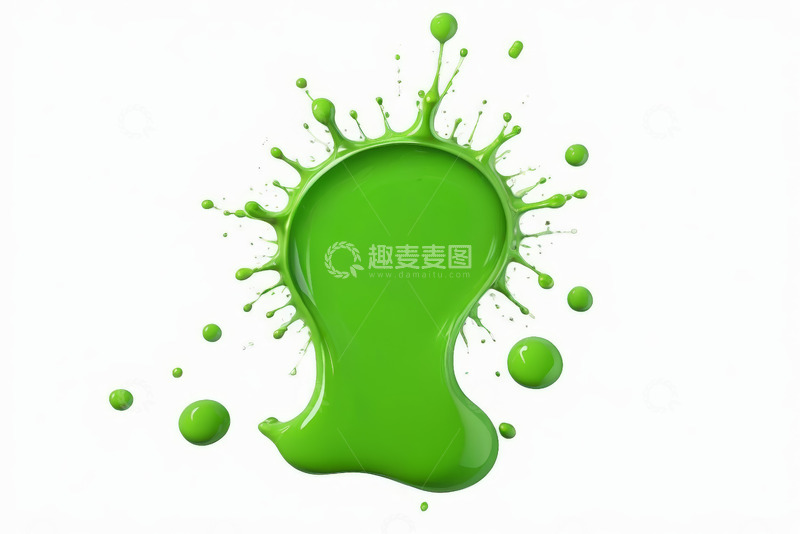 高清大图下载【趣麦麦图】绿色液体飞溅效果