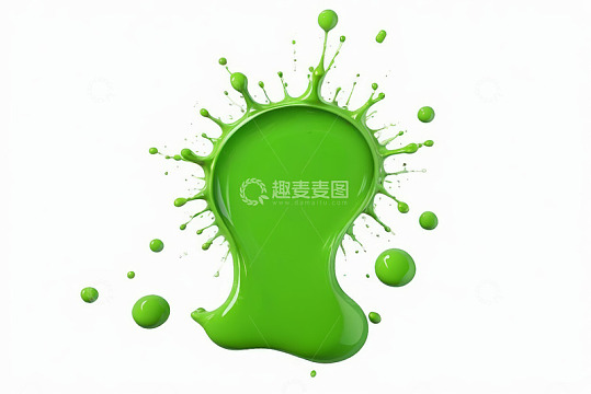 绿色液体飞溅效果