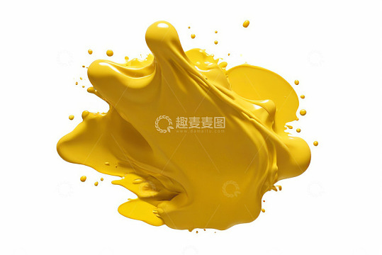 黄色油漆飞溅素材