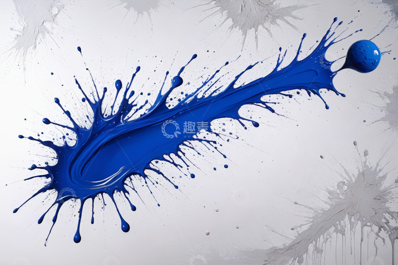 高清大图下载【趣麦麦图】蓝色油漆飞溅画面
