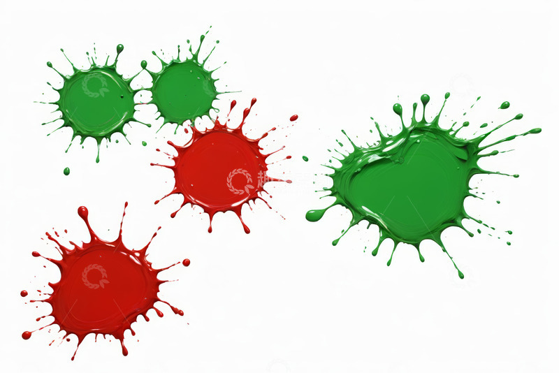 高清大图下载【趣麦麦图】红绿油漆飞溅素材