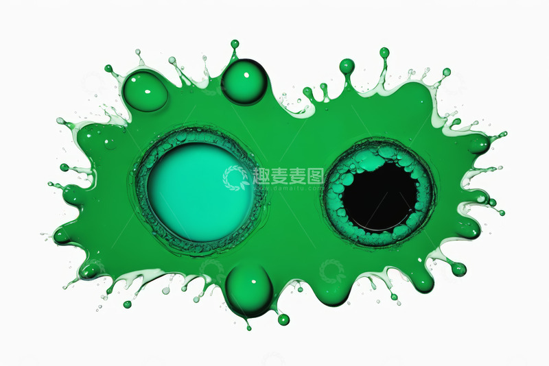高清大图下载【趣麦麦图】绿色液体飞溅图案